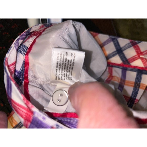 Lady Hagen Windowpane 10 inch Golf Shorts Sunset, Pink, Purple, Blue Size 0 EUC - Picture 7 of 7